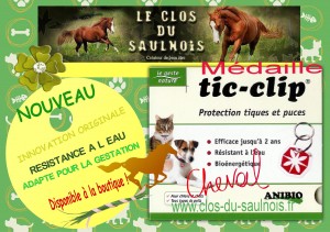 Medaille Tic Clip, protection contre les tiques et puces
